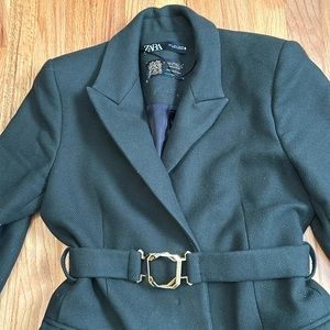 Zara Belted Wool Coat - size L
